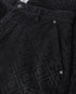 Black Monogram Cargo Denim Jeans