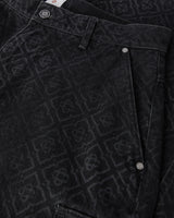 Black Monogram Cargo Denim Jeans