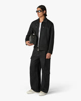 Black Monogram Cargo Denim Jeans