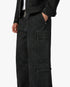 Black Monogram Cargo Denim Jeans