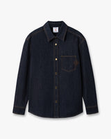 Indigo Raw Denim Long Sleeve Shirt