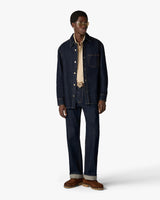 Indigo Raw Denim Long Sleeve Shirt