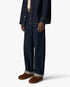 Indigo Raw Denim Straight Leg Jeans