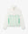 White & Green Floral Striped Sporty Windbreaker Jacket