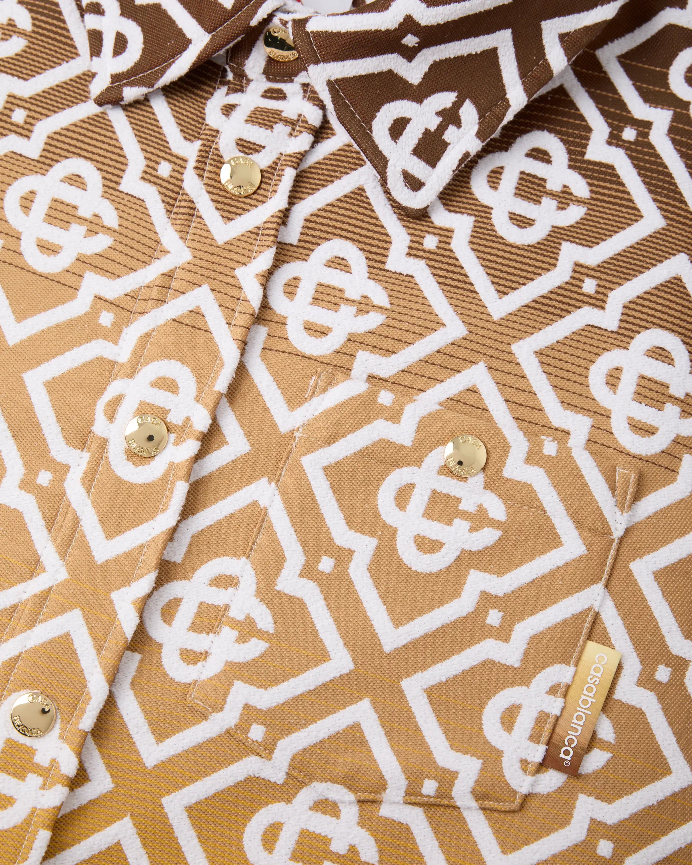 Beige Gradient Monogram Shacket
