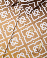 Beige Gradient Monogram Shacket
