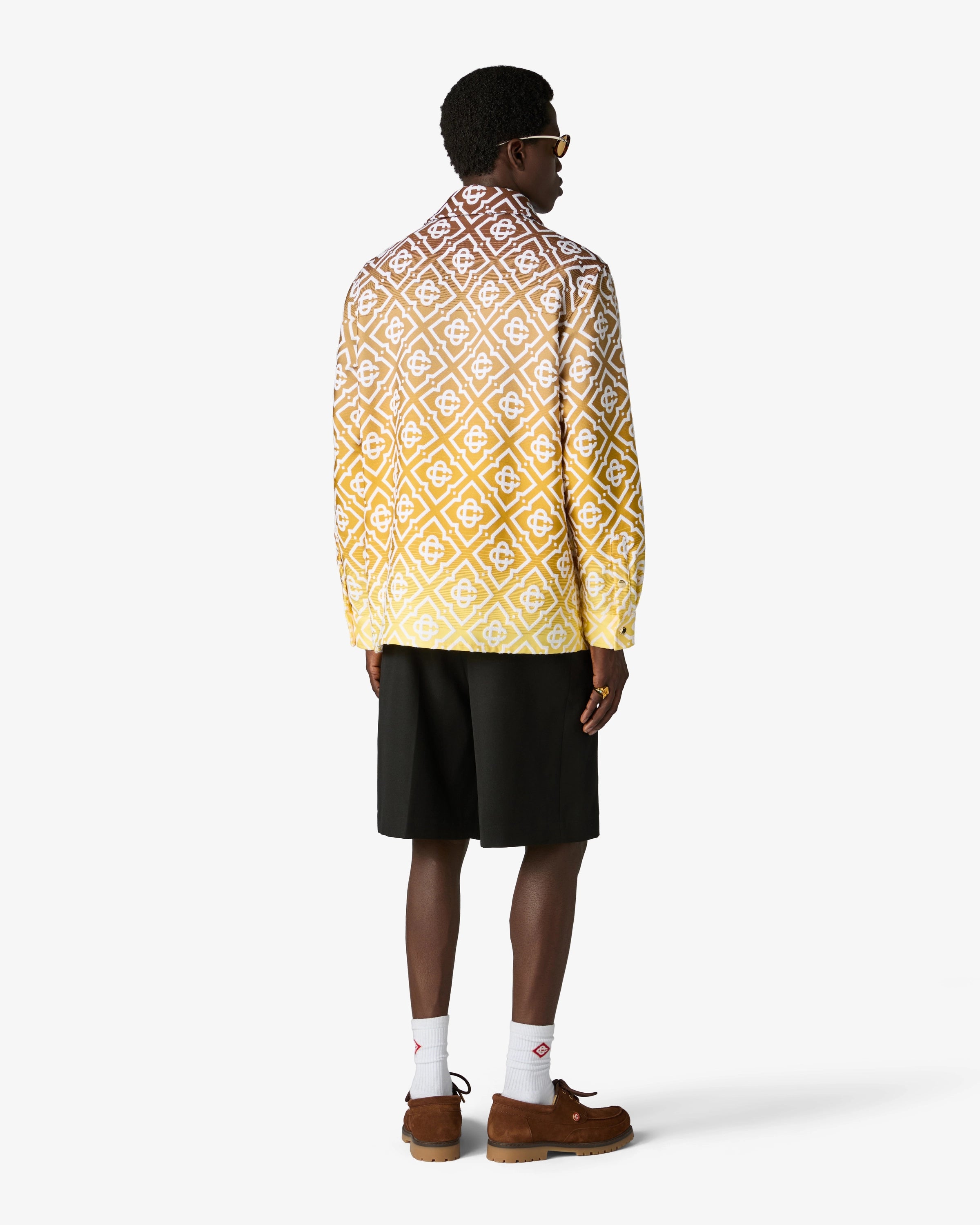 Beige Gradient Monogram Shacket