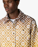Beige Gradient Monogram Shacket