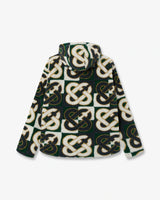 Green & Navy Check Monogram Fleece Jacket