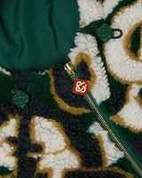 Green & Navy Check Monogram Fleece Jacket