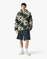 Green & Navy Check Monogram Fleece Jacket