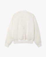 Off White Hotel Emblem Satin Bomber Jacket