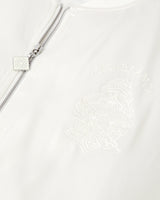 Off White Hotel Emblem Satin Bomber Jacket