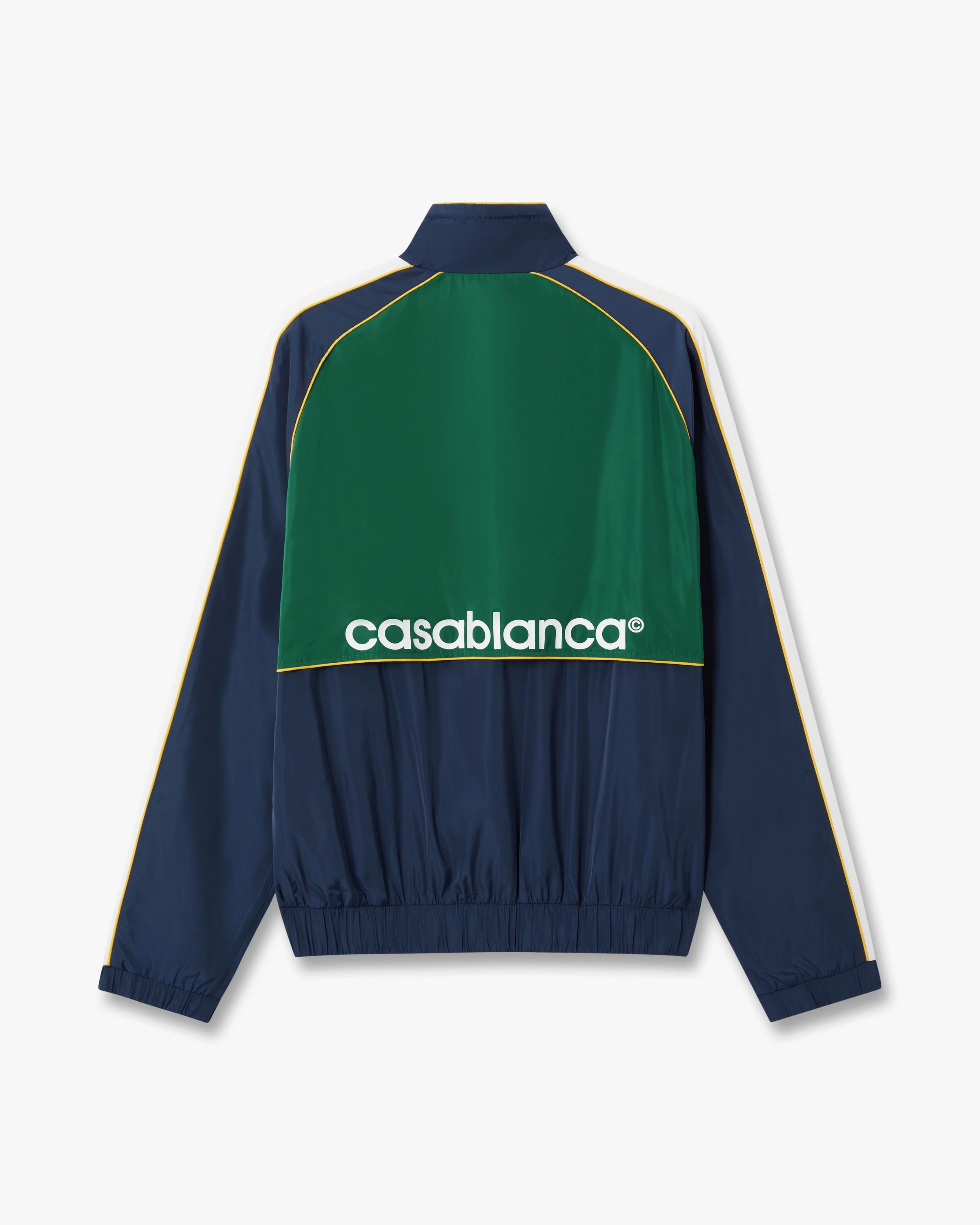 Green & Navy Check Applique Windbreaker Jacket