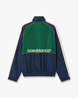 Green & Navy Check Applique Windbreaker Jacket