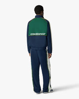 Green & Navy Check Applique Windbreaker Jacket