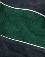 Navy & Green Suede Track Jacket