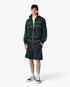 Navy & Green Suede Track Jacket