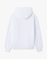 White Tennis Club Icon Pyramid Abduction Embroidered Hooded Sweatshirt