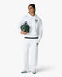 White Tennis Club Icon Pyramid Abduction Embroidered Hooded Sweatshirt