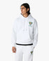 White Tennis Club Icon Pyramid Abduction Embroidered Hooded Sweatshirt