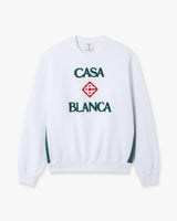 White Casablanca Diamond Logo Embroidered Sweatshirt