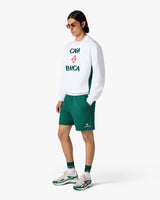 White Casablanca Diamond Logo Embroidered Sweatshirt