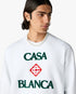 White Casablanca Diamond Logo Embroidered Sweatshirt