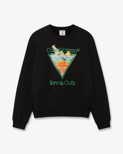 Black Tennis Club Icon Pyramid Abduction Sweatshirt | Casablanca Paris
