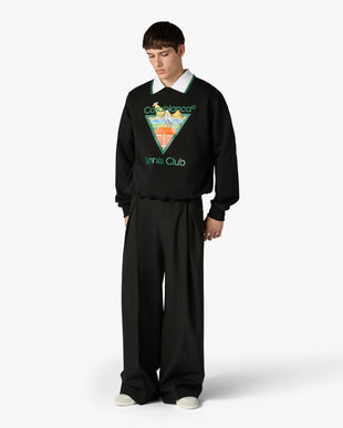 Black Tennis Club Icon Pyramid Abduction Sweatshirt