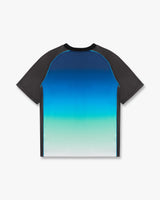 Blue & Green Gradient Short Sleeve Football Shirt