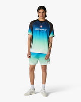 Blue & Green Gradient Short Sleeve Football Shirt