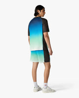 Blue & Green Gradient Short Sleeve Football Shirt
