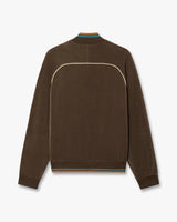 Dark Brown Velour Track Jacket