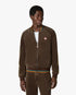 Dark Brown Velour Track Jacket