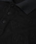 Black Applique Monogram Short Sleeve Polo Shirt