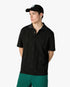 Black Applique Monogram Short Sleeve Polo Shirt