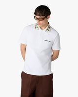 White Laurel Pique Short Sleeve Polo Shirt