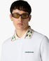 White Laurel Pique Short Sleeve Polo Shirt