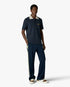 Navy Laurel Pique Short Sleeve Polo Shirt