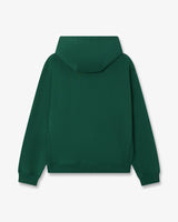 Green Sport Type Zip-Up Hooded Sweatshirt