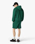 Green Sport Type Zip-Up Hooded Sweatshirt