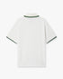 White Striped Velour Zip-Up Long Sleeve Shirt