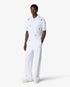 White Icon Quarter Zip Embroidered Short Sleeve Polo Shirt