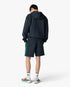 Navy & Green Panelled Zip-Up Hooded Sweatshirt