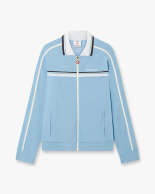 Pale Blue Pique Track Jacket