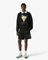 Black Tennis Club Icon Pyramid Abduction Embroidered Sweatshorts