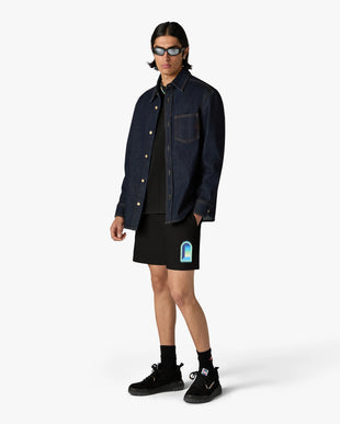 Black & Mint L'Arche Sweatshorts