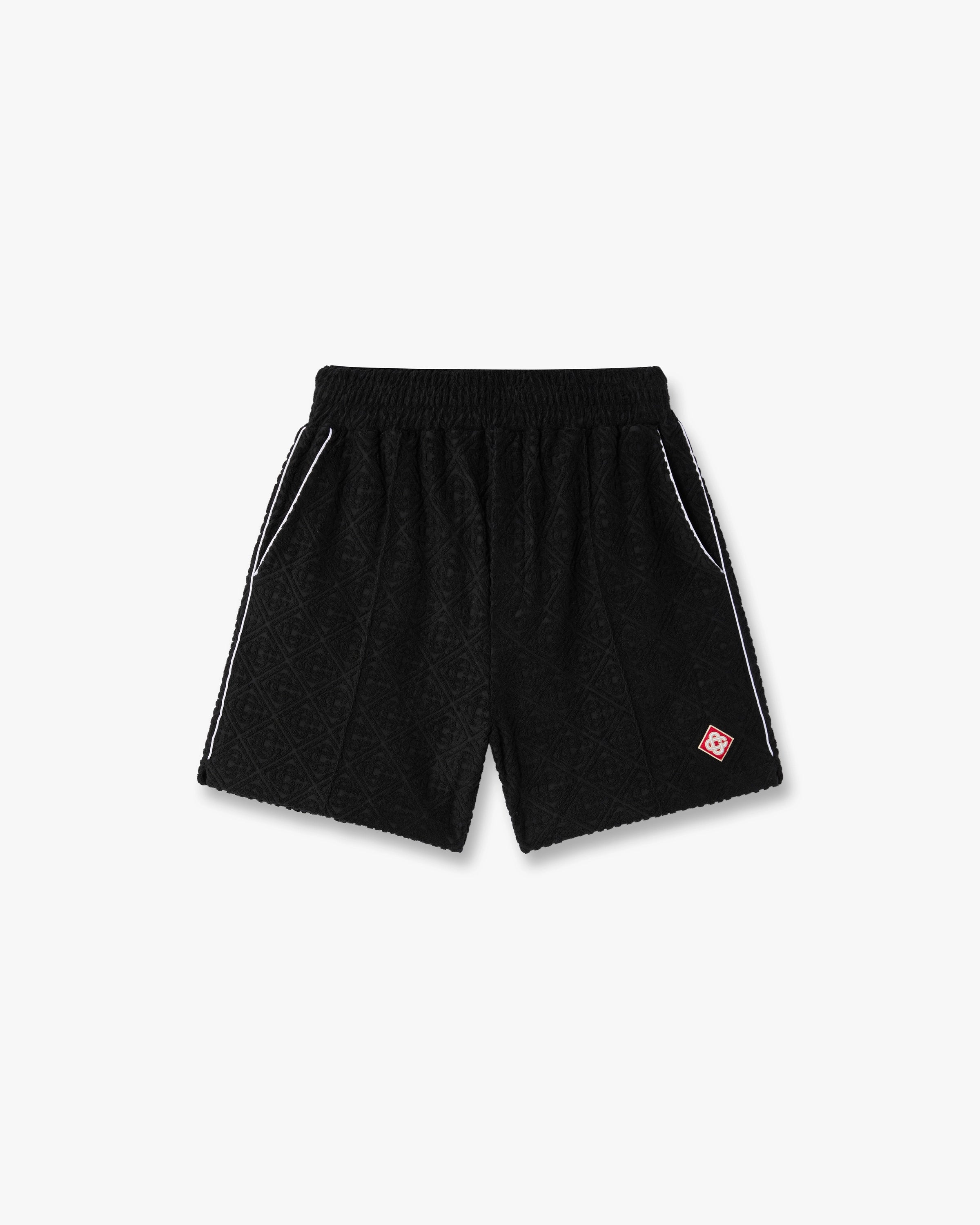 Black Towelling Shorts