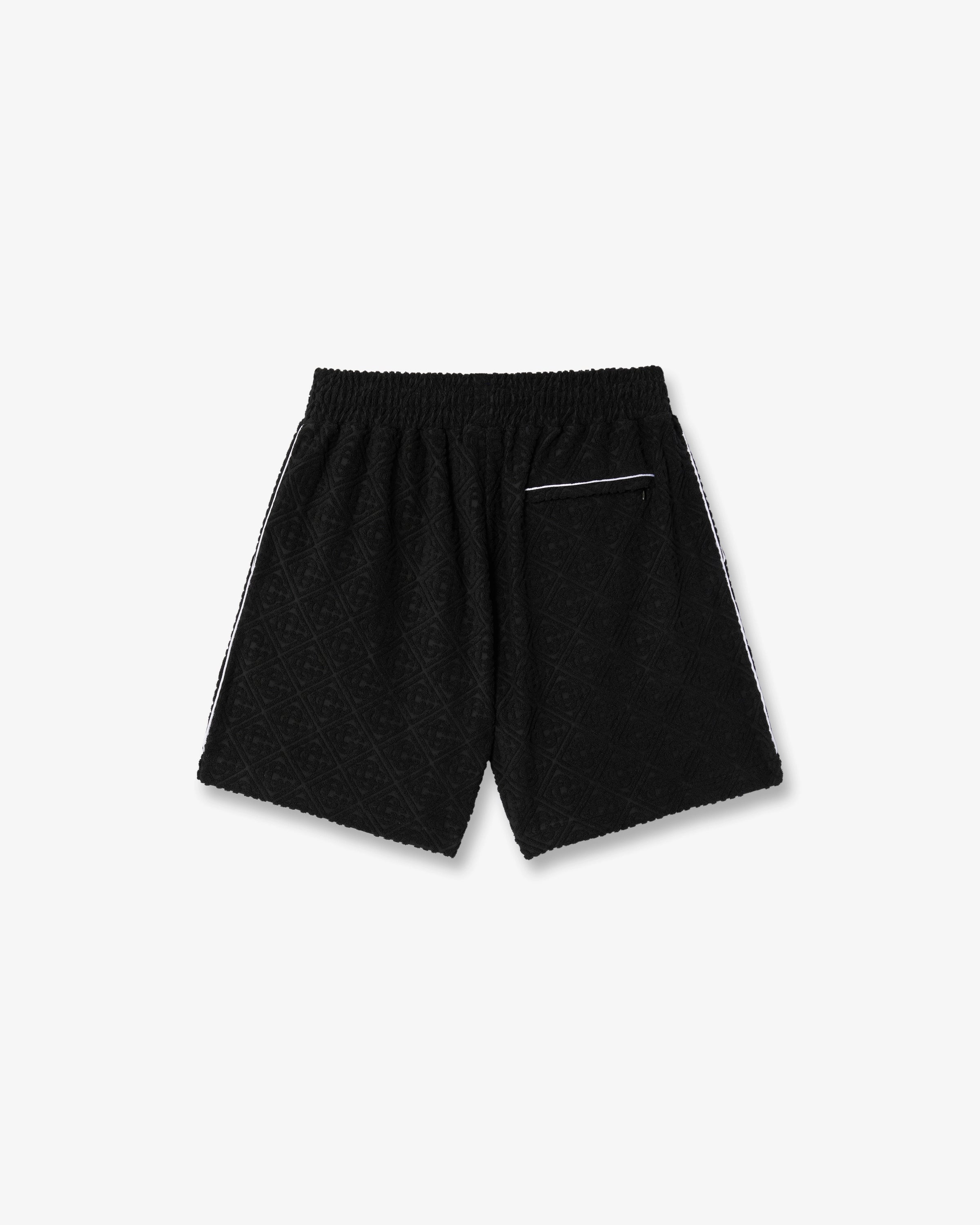Black Towelling Shorts